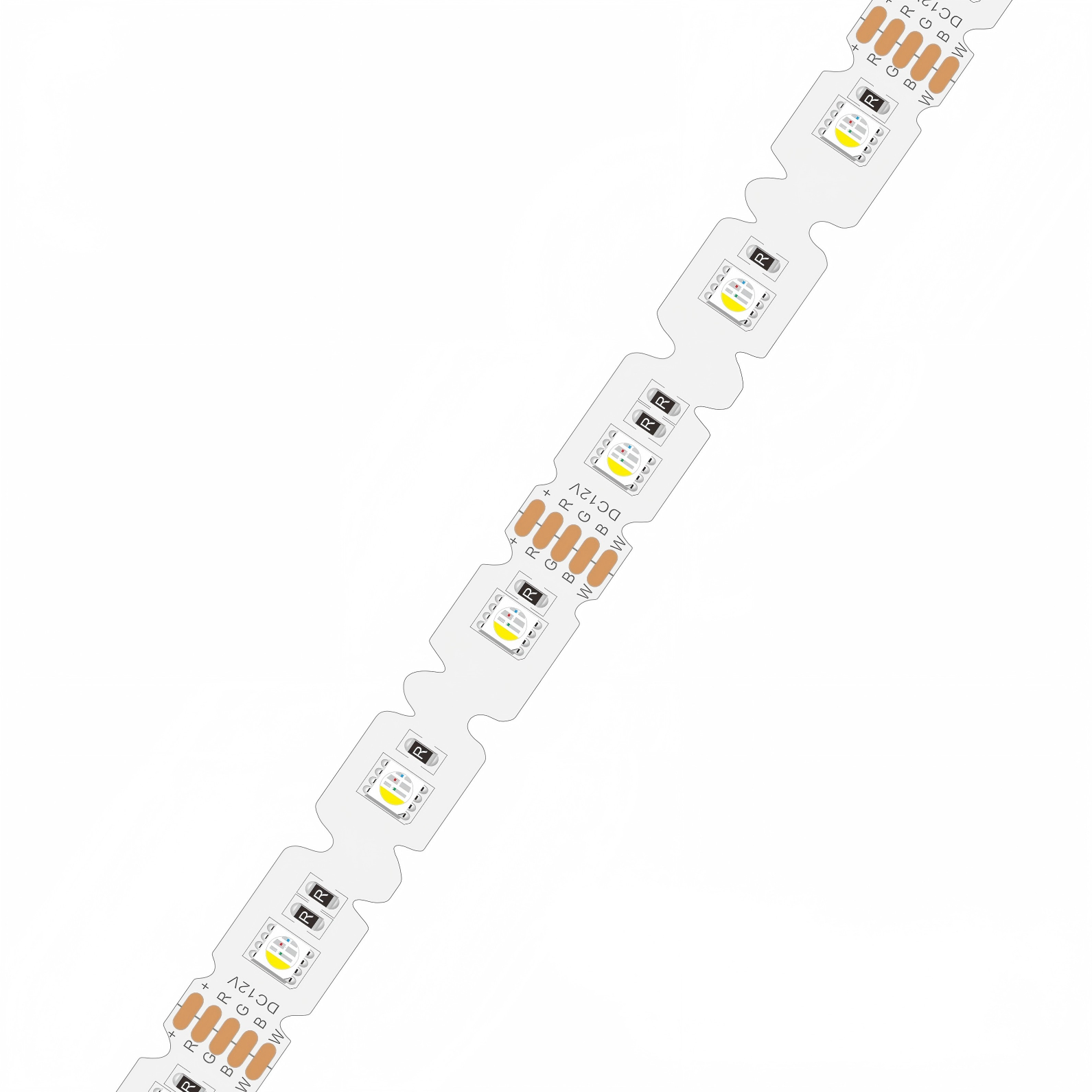 RGBW Zigzag LED Strip Detail - Vietnam Manufacturing