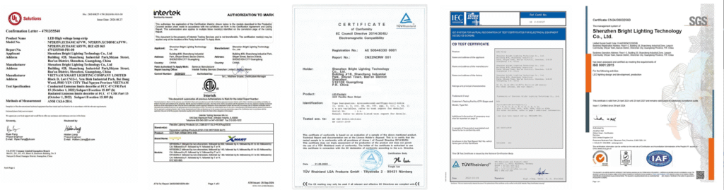 Certificate for LED Strip