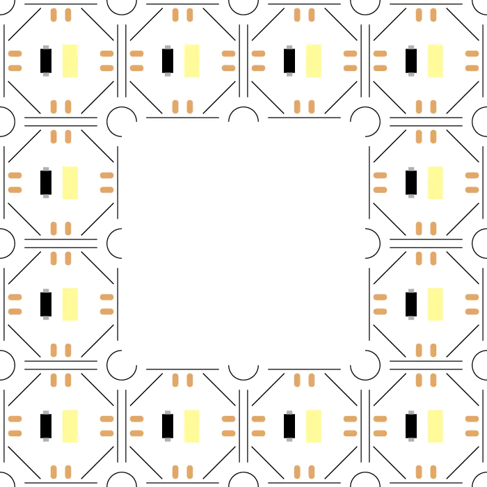 Flexible LED panel internal cutout