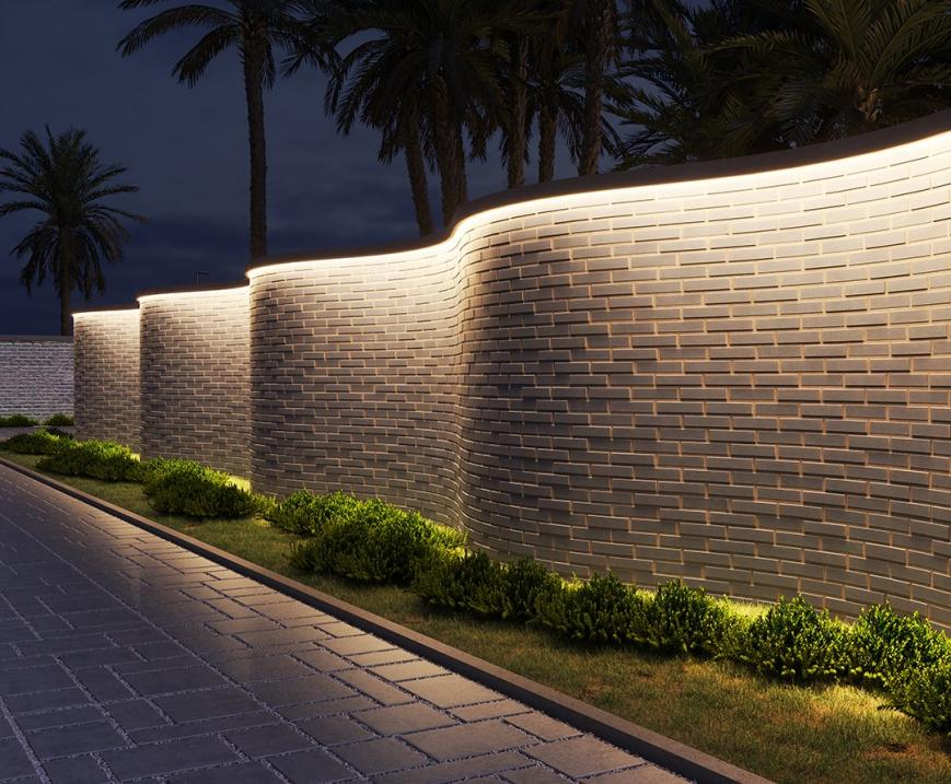Curved Architectural Outline Lighting
