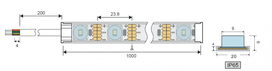 Flexible LED Wall Washer for Outdoor Architectural Facade Lighting