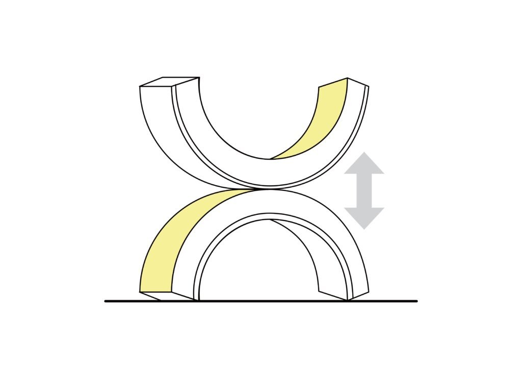 Top bending neon strip