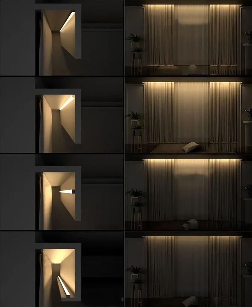 how to design curtain box ambient light