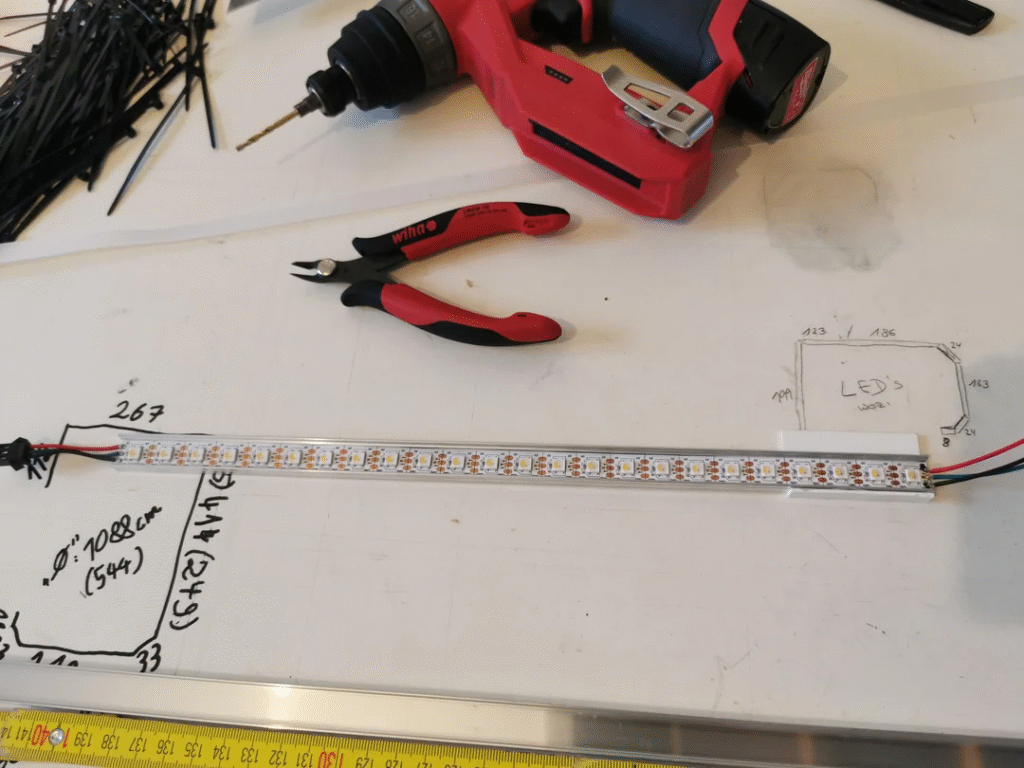 how to stick the led strip to aluminum