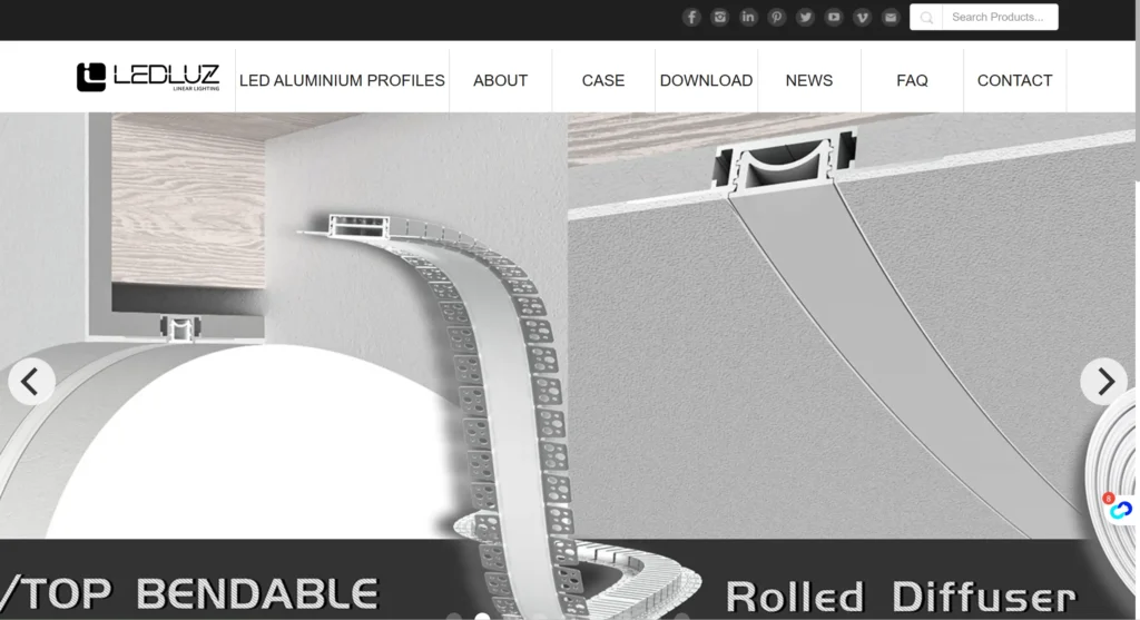 8. led luz profile