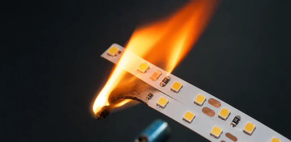 can led strip lights cause a fire