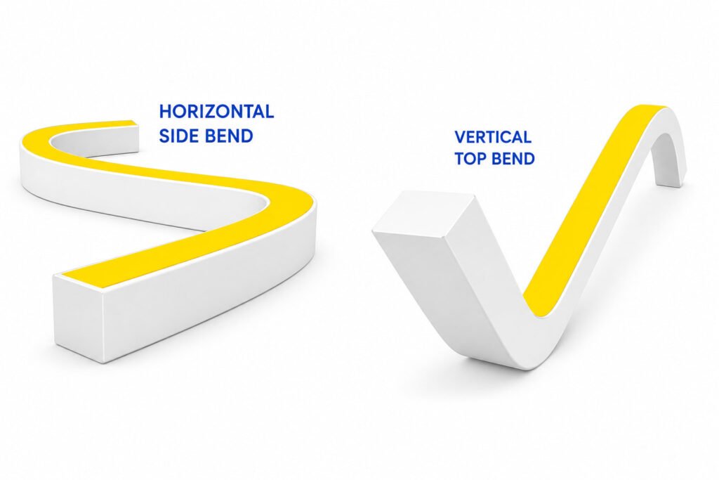 top bend vs side bend neon strip