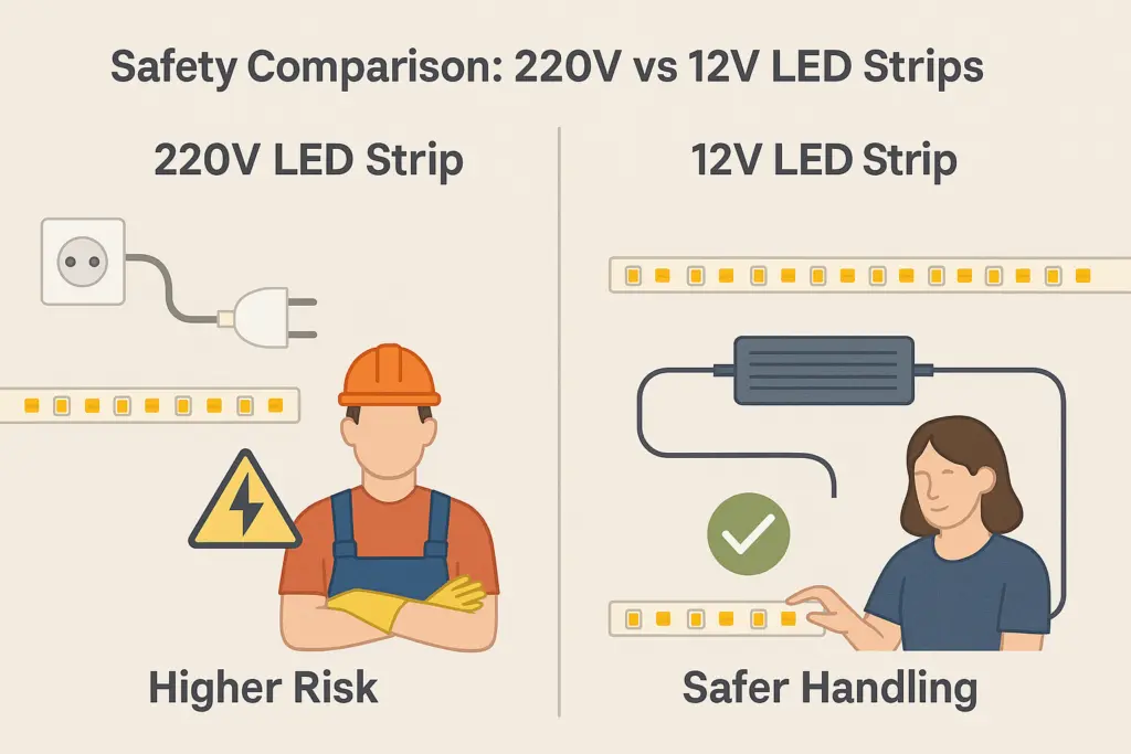 ac220v vs dc led strips