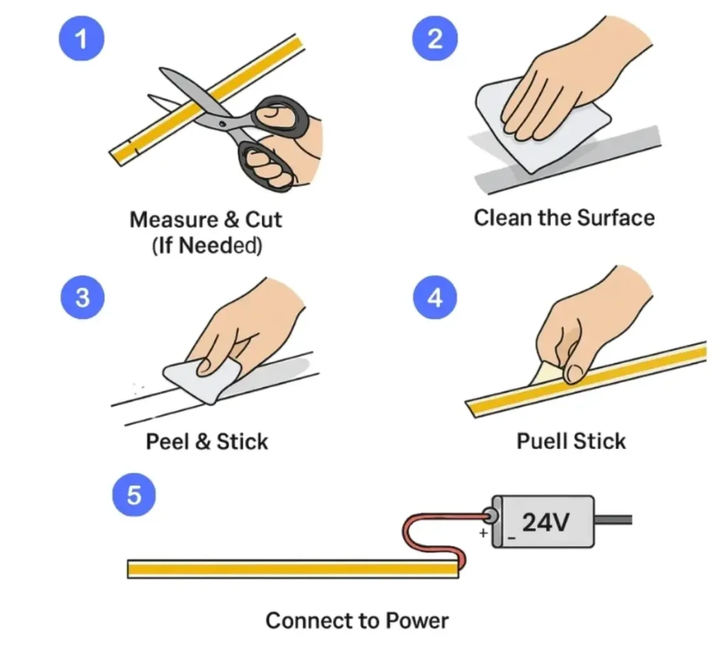 how to install a led strip xmart lighting